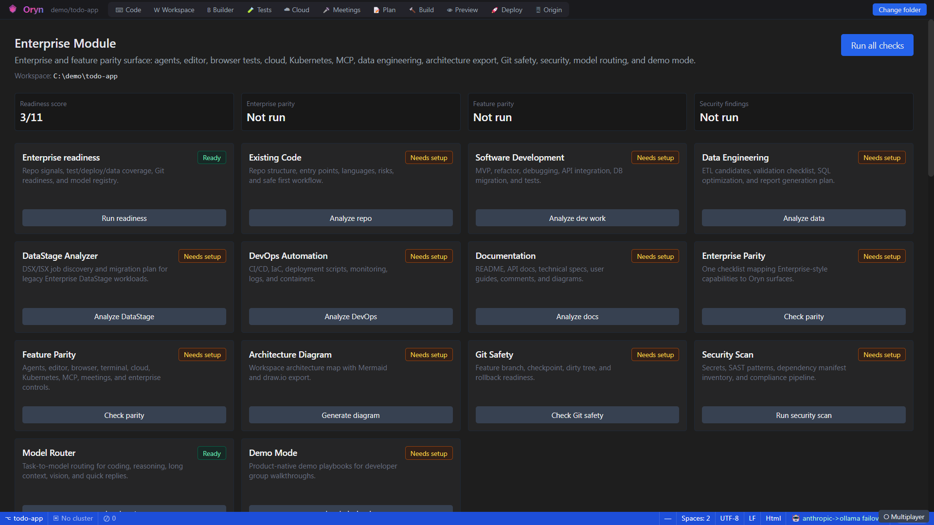 Admin: Audit, Observability & Enterprise
