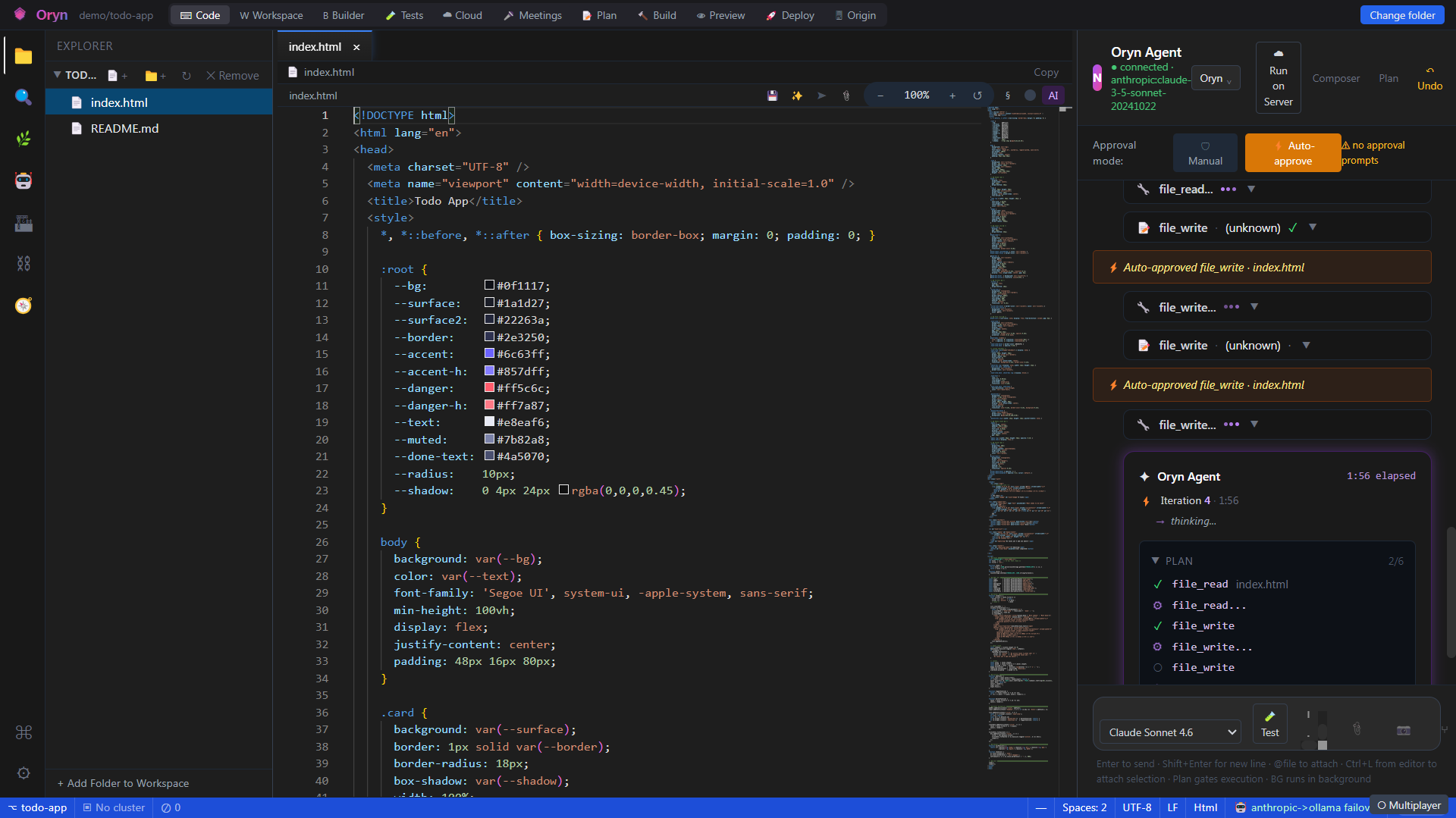 Code Editor & Workspace